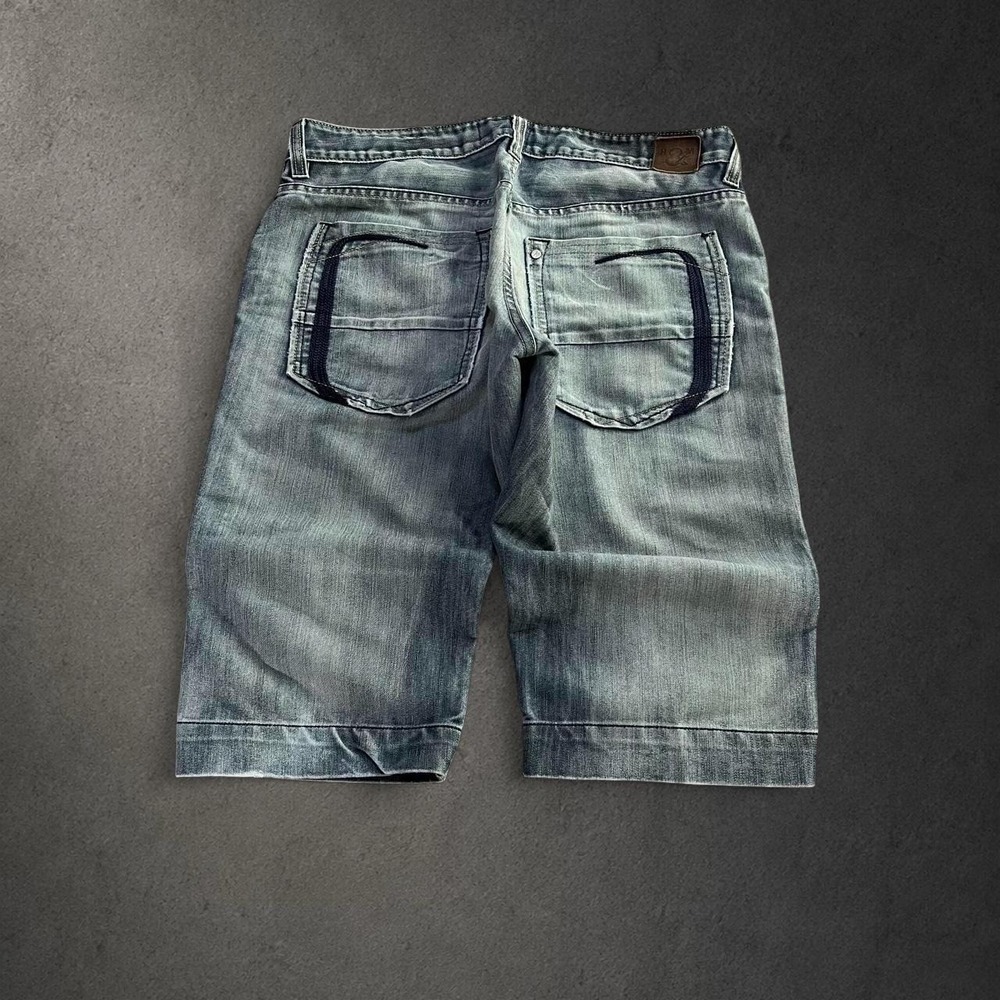 Y2K 2000s Grunge‎ Indie Skater Hip Hop Embroidered Denim Shorts